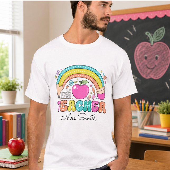 Back to School Coquette Custom Name T-Shirt (Back to School Coquette Custom Name T-Shirt)