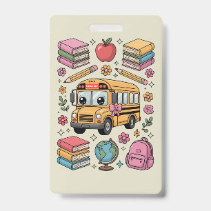 Back to School Coquette Teacher Kindergarten PreK Badge