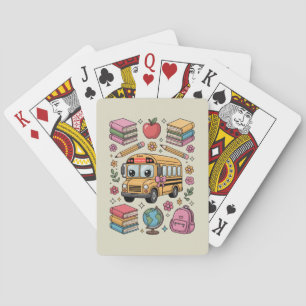 Back to School Coquette Teacher Kindergarten PreK Playing Cards