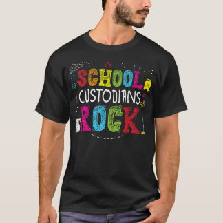 Back To School Custodians Rock Cool Janitor Men T-Shirt