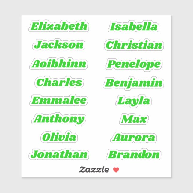 Back to School Custom Multiple Name Stickers (Sheet)