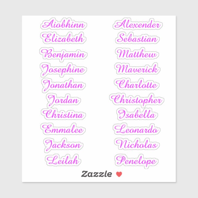 Back to School Custom Multiple Name Stickers (Sheet)