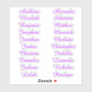 Back to School Custom Multiple Name Stickers