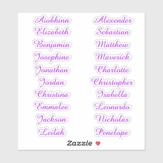 Back to School Custom Multiple Name Stickers (Sheet)