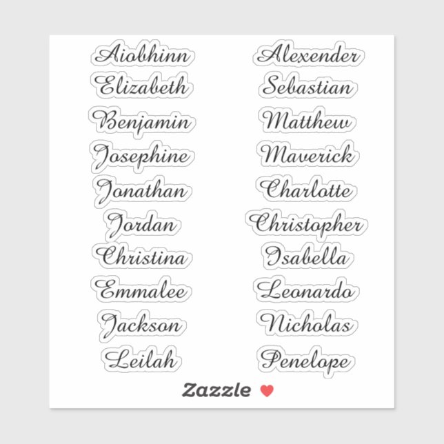 Back to School Custom Multiple Name Stickers (Sheet)