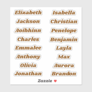 Back to School Custom Multiple Name Stickers