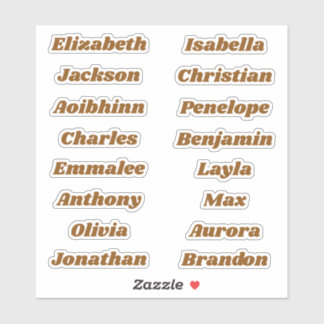 Back to School Custom Multiple Name Stickers