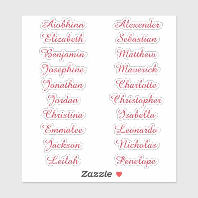 Back to School Custom Multiple Name Stickers (Sheet)