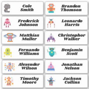 Back to School Custom Multiple Name Stickers