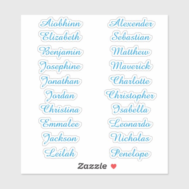 Back to School Custom Multiple Name Stickers (Sheet)