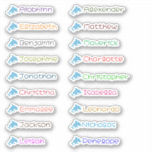 Back to School Custom Multiple Name Stickers
