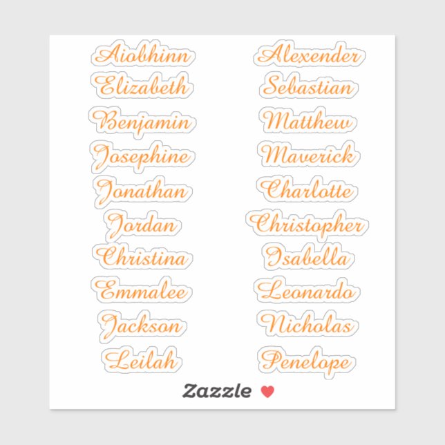 Back to School Custom Multiple Name Stickers (Sheet)