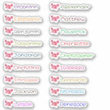 Back to School Custom Multiple Names Stickers