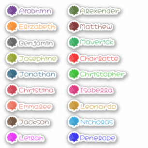 Back to School Customized Multiple Names Stickers