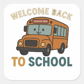 Back to School – Cute and Funny School Square Sticker
