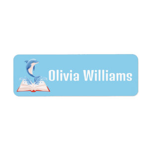 Back to School Cute Dolphin Blue Sea