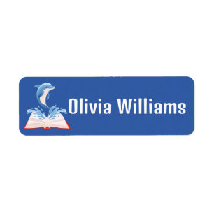 Back to School Cute Dolphin Blue Sea