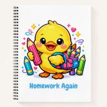 Back to School Cute Kids Spiral Notebook