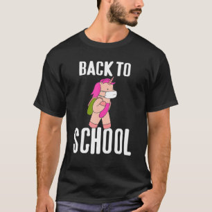 Back To School Cute Masked Unicorn Designs Present T-Shirt