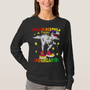 Back To School Dinosaur Roaring Into Kindergarten T-Shirt