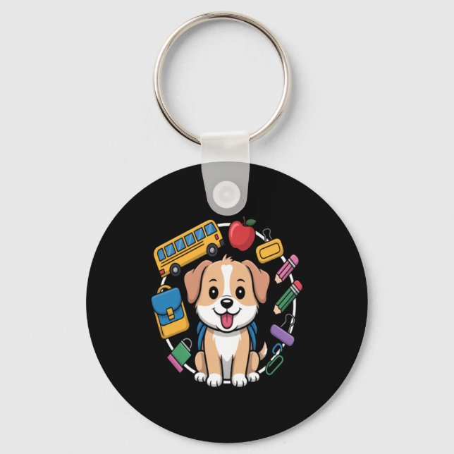 Back To School Dog Lovers Keychain (Front)