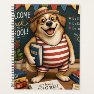 Back to School Dog PNG, Cute Teacher Dog design Planner