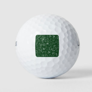 back to school doodles golf balls