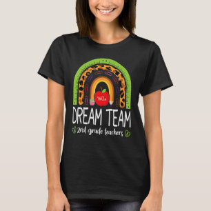 Back To School Dream Team 2nd Grade Teachers Rainb T-Shirt
