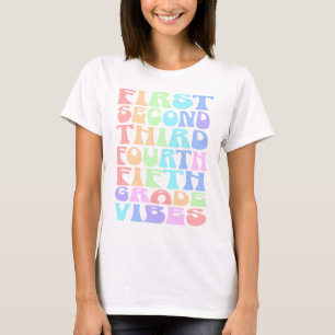 Back to School Elementary Teacher Vibes First Day  T-Shirt