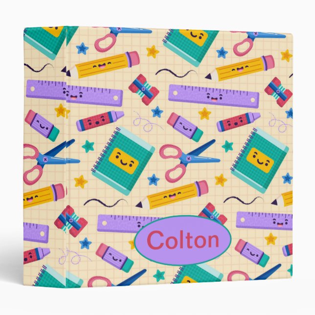 Back to School Elements 3 Ring Binder (Front/Spine)