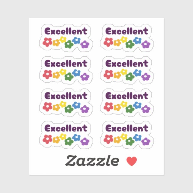 Back to School "Excellent" Stickers (Sheet)
