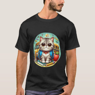 Back To School Exotic Shorthair Cat Boys Girls Stu T-Shirt
