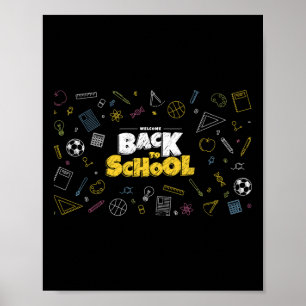 Back To School Face Mask Funny Teacher And Student Poster