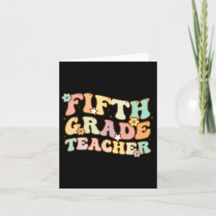 Back To School Fifth Grade Teacher Colourful Kids  Card
