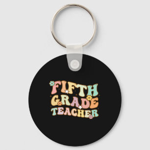 Back To School Fifth Grade Teacher Colourful Kids  Keychain