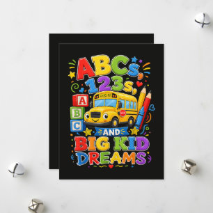 Back to School First Day Big Kid Dreams Holiday Card