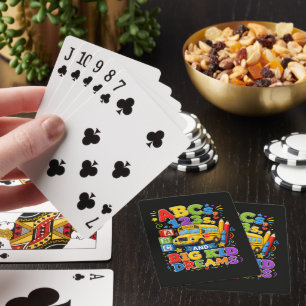 Back to School First Day Big Kid Dreams Playing Cards