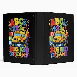 Back to School First Day Big Kid Dreams School Bus Binder