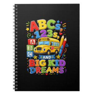 Back to School First Day Big Kid Dreams School Bus Notebook