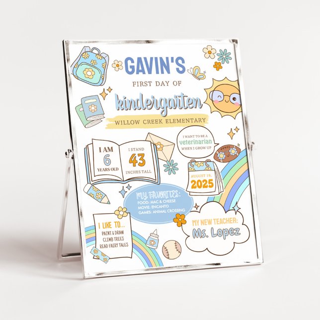 Back to School First Day Board Sign (First Day Back to School Board Sign)