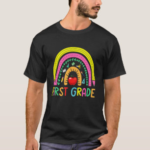 Back To School First Day Of 1st Grade Graphic Rain T-Shirt