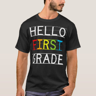 Back to School First Day Of First Grade Hello 1st T-Shirt