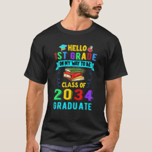 Back to School First Day Of First Grade Hello Kids T-Shirt