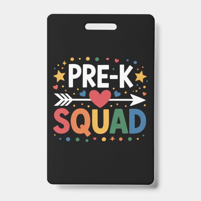 Back to School First Day of Pre-K Preschool  Badge (Front)