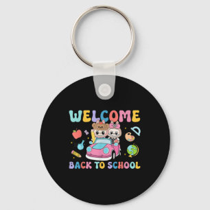 Back To School First Day Of School Monster Teacher Keychain