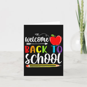 Back To School First Day Of School Teachers Studen Card