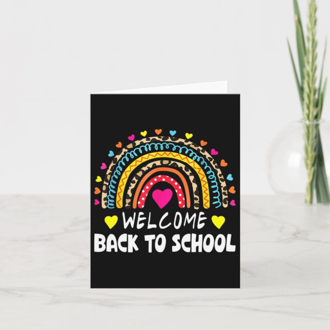 Back To School First Day Of School Teachers Studen Card (Front)