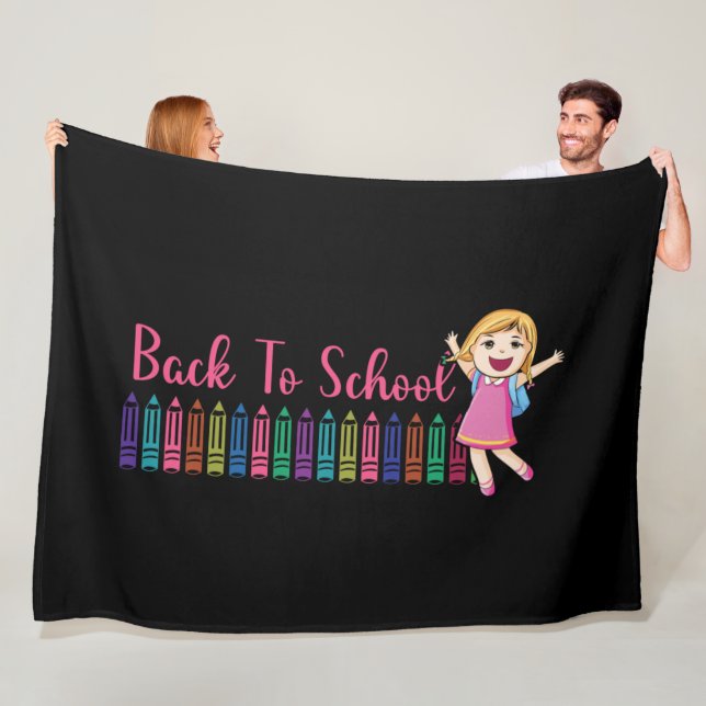 back to school fleece blanket (In Situ)