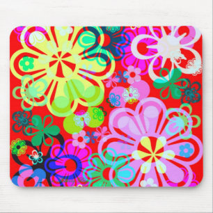 BACK TO SCHOOL - FLOWER POWER PSYCHEDELIC MOUSEPAD
