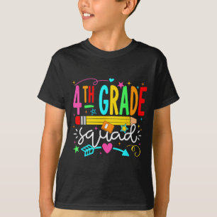 Back to school fourth grade squad pencil teacher T-Shirt